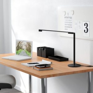 GHB Dimmable LED Table Lamp Desk Lamp Modern Reading Lamp with Variable Intensity 5W 48LED with Adjustable Brightness [Energy efficiency class A]