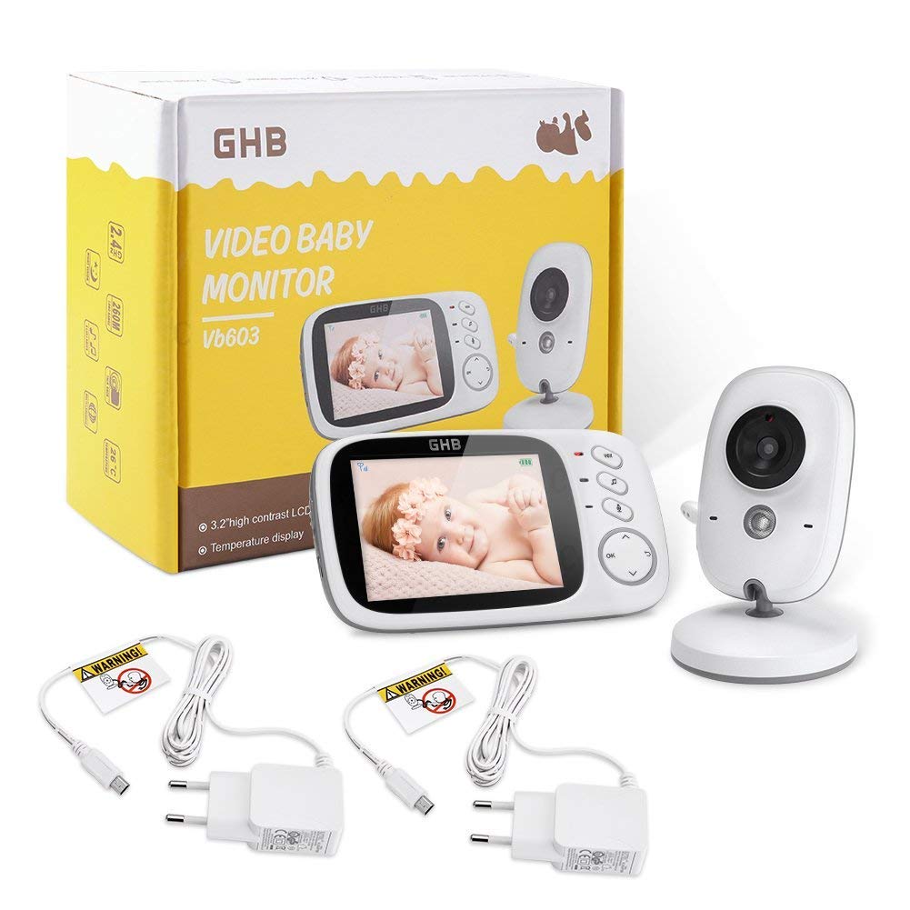 Ghb Babyphone 3,2 Zoll Smart Baby Monitor Mit Video Talk Back Tft Lcd Bildschirm