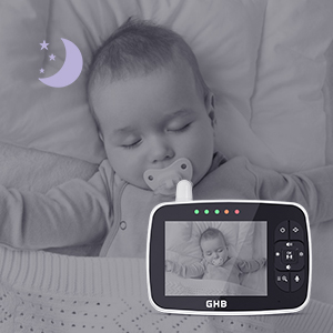 GHB Babyphone Caméra Babyphone Vidéo Écran LCD 4.3 inches Caméra Bébé  Equipé 2 Caméras Rotation de 350° Capteur de Température Vision Nocturne,  720p : : Bébé et Puériculture