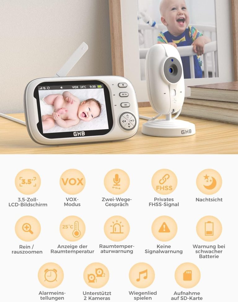 Supporto A Clip Per Baby Monitor - Compatibile Con GHB ABM700/SM50B/UU24, OBVHNUA 900ES1/900ES2
