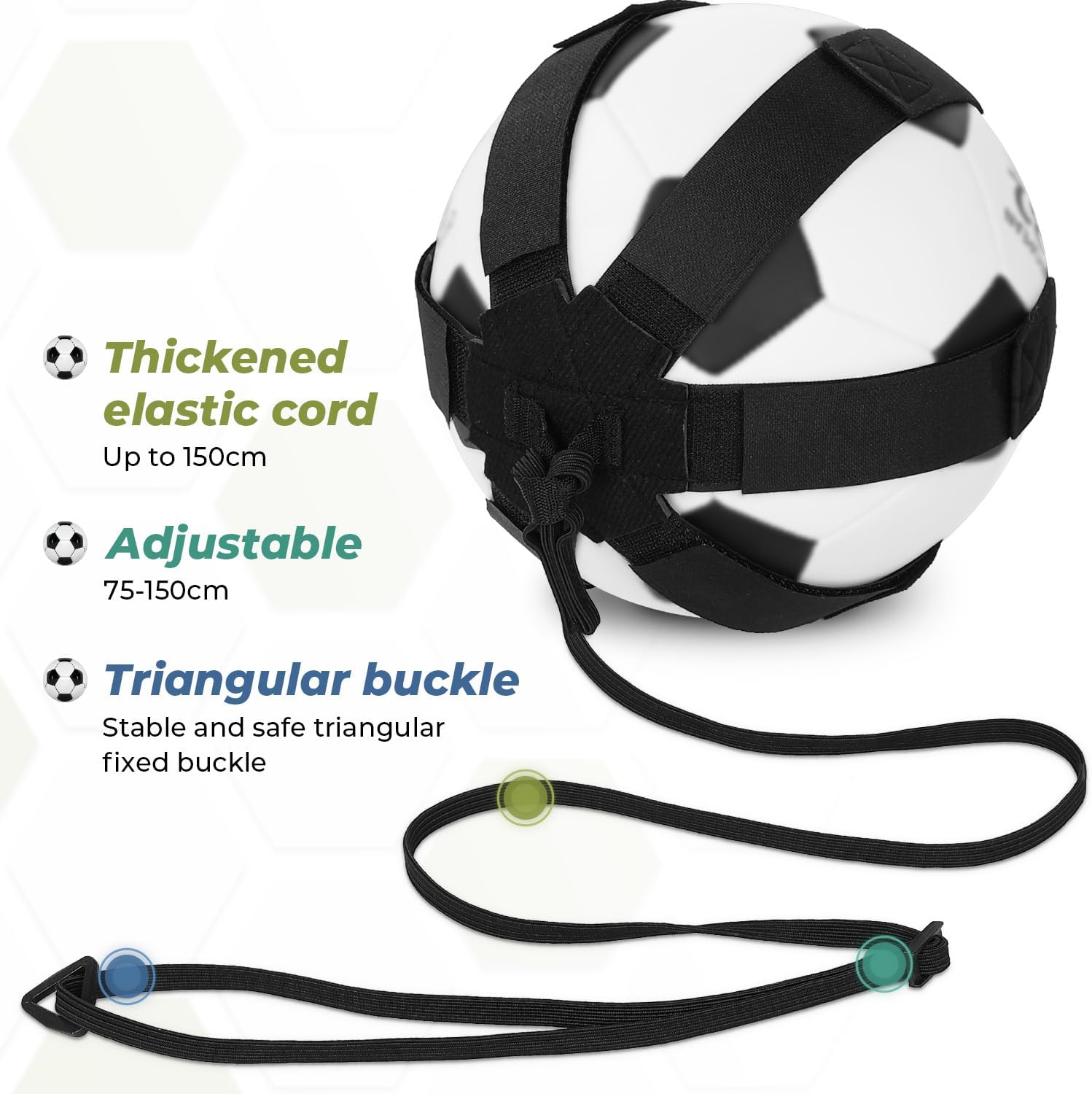 GHB Football Kick Trainer Solo Soccer Training Accessories Kids Football Training Adjustable Waist Belt Gift Boys Ball Kicking - Image 2