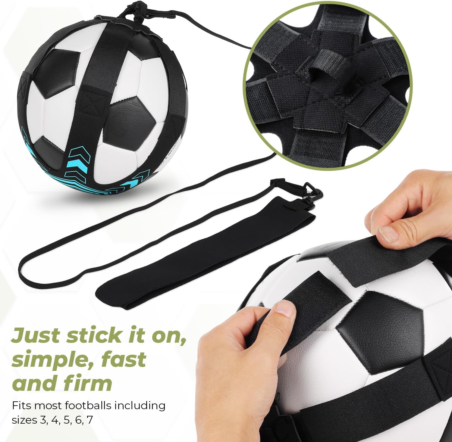 GHB Football Kick Trainer Solo Soccer Training Accessories Kids Football Training Adjustable Waist Belt Gift Boys Ball Kicking - Image 3