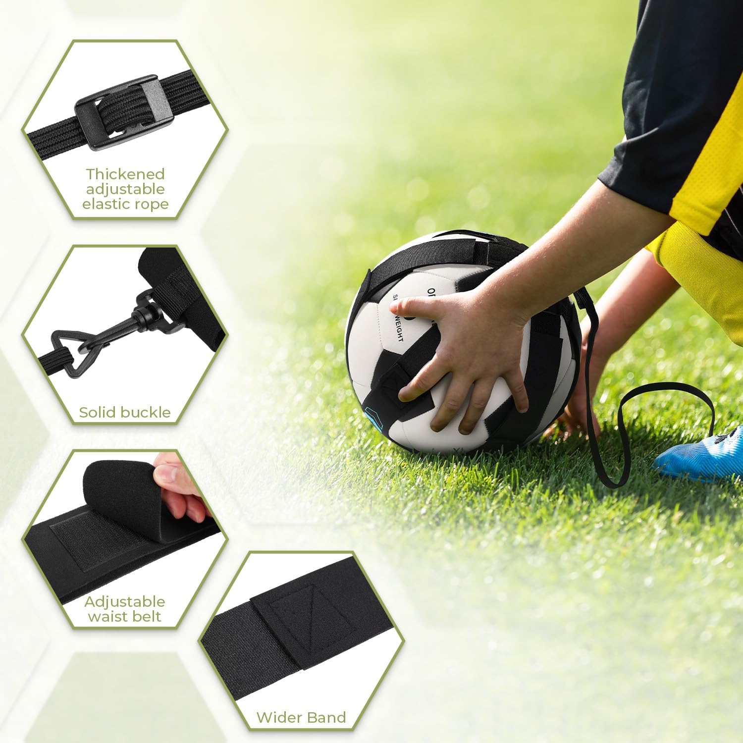 GHB Football Kick Trainer Solo Soccer Training Accessories Kids Football Training Adjustable Waist Belt Gift Boys Ball Kicking - Image 5